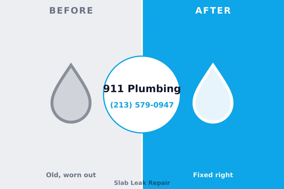 Before and after: plumbing repair Arma, KS